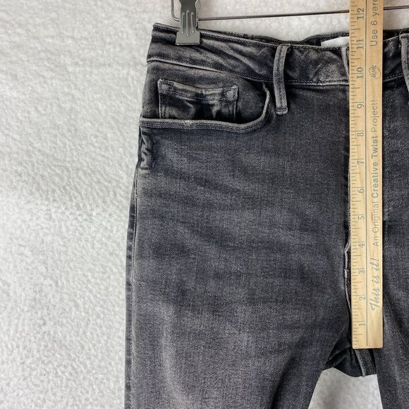 Frame Jeans Womens Size 2 (29x25.5) Gray Le One Crop Mini Boot Stretch Denim - Picture 14 of 15